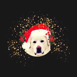 Christmas White Dog T-Shirt