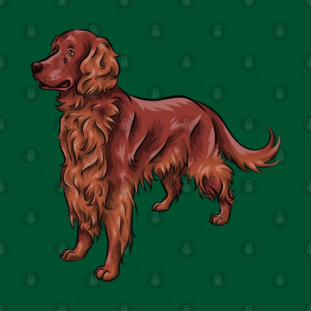 Irish Red Setter Dog by Shirin Illustration