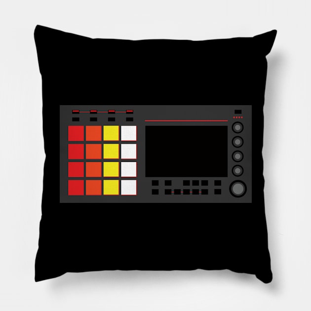 Dope Beat Machine Series #12 (Multicolored pads - No Text) Pillow by Steve Traxx (ProducerBeat.com)