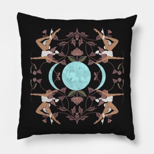 Ladies Dancing Under the Moon Pillow