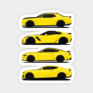 AMERICAN MUSCLE YELLOW Magnet