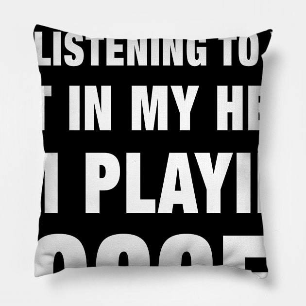 Funny I'm Playing Soccer print Pillow by merchlovers