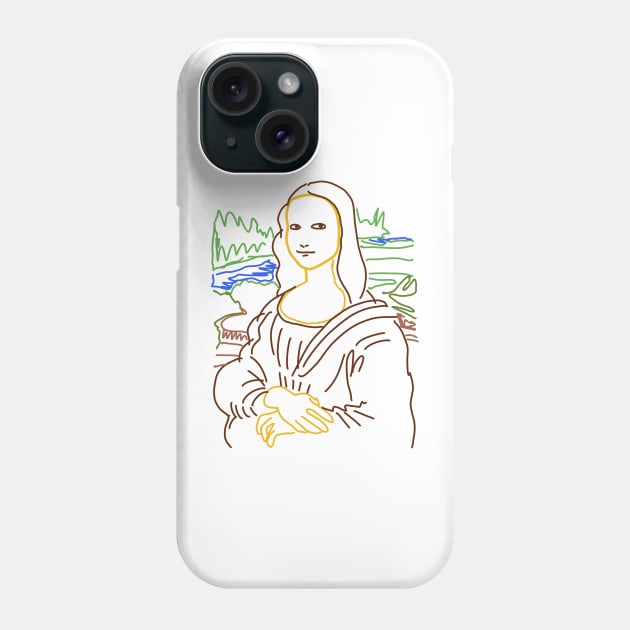Simple Mona Lisa Phone Case by SM