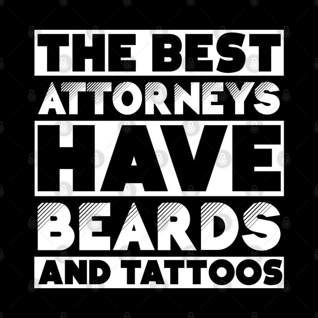 Bearded and tattooed attorneys job gift . Perfect present for mother dad friend him or her by SerenityByAlex