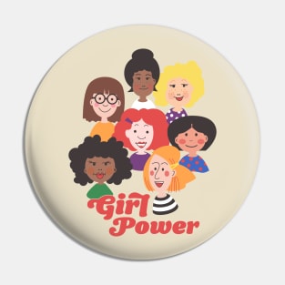 Girl Power and Love Pin