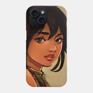 BLACK ANIME GIRl Phone Case