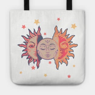 Star child of the moon and sun ( dreamy purple bg, matte 1 version) Tote