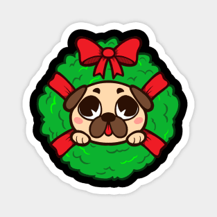 Pug Christmas Sweater Magnet