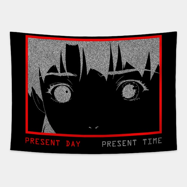 Present Day - Present Time - Lain - white noise Tapestry by RAdesigns