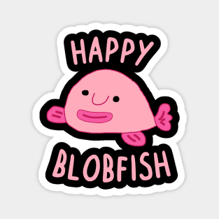 Happy blobfish cute funny sea creature animal Magnet