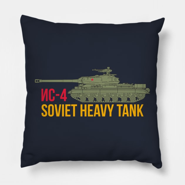 Crazy about tanks! This is IS-4! Pillow by FAawRay