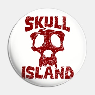 Skull Island Grunge Logo Pin