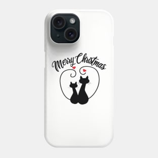 Lovely cat couple christmas Phone Case