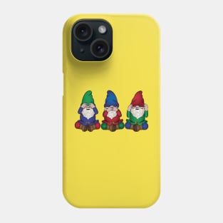 Gnomes - See No Evil, Speak  No Evil, Hear  No Evil. Phone Case