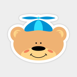 Teddy bear with Propeller Cap Magnet