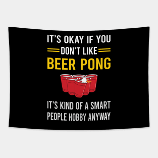 Smart People Hobby Beer Pong Tapestry