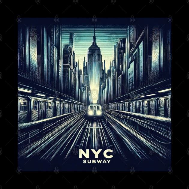 New York Subway NYC Subway Train by Nysa Design