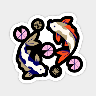 Koi fish yin yang Magnet