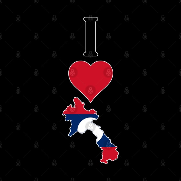 I Heart Laos Vertical I Love Lao National Flag Map by Sports Stars ⭐⭐⭐⭐⭐