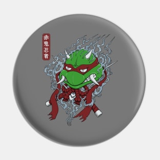 Red Oni Ninja Pin