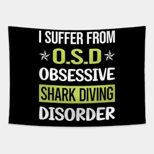 Obsessive Love Shark Diving Diver Tapestry