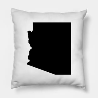 Arizona map in black Pillow