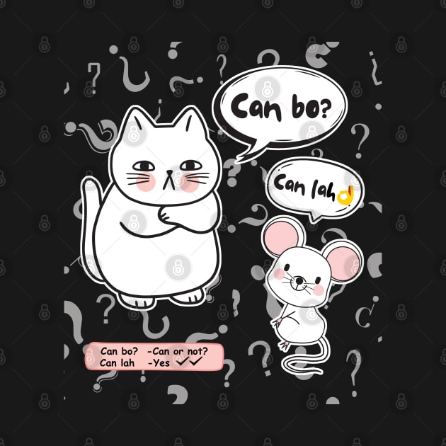 Can Bo Can Lah Singlish - Cat And Rat Conversation by Owl Canvas