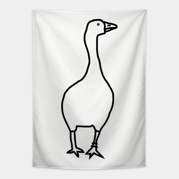 Minimal Gaming Goose Outline Tapestry by ellenhenryart