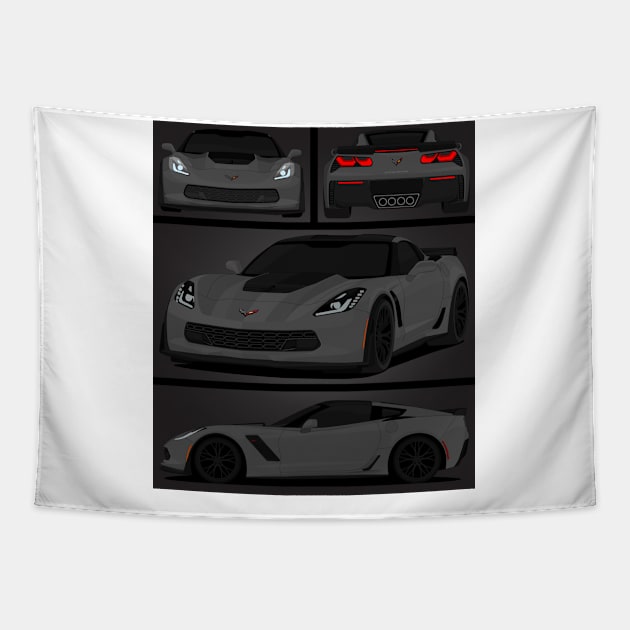 Z06 DARK-GREY Tapestry by VENZ0LIC