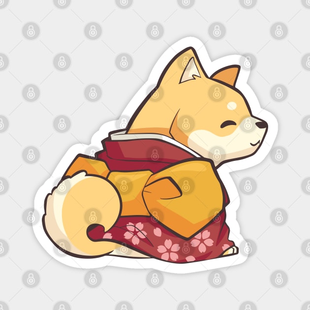 Kimono Shiba Inu Magnet by Bobblejot