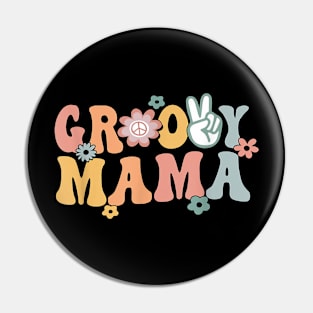 Groovy Mama Retro Mom Matching Family 1st Birthday Party Pin