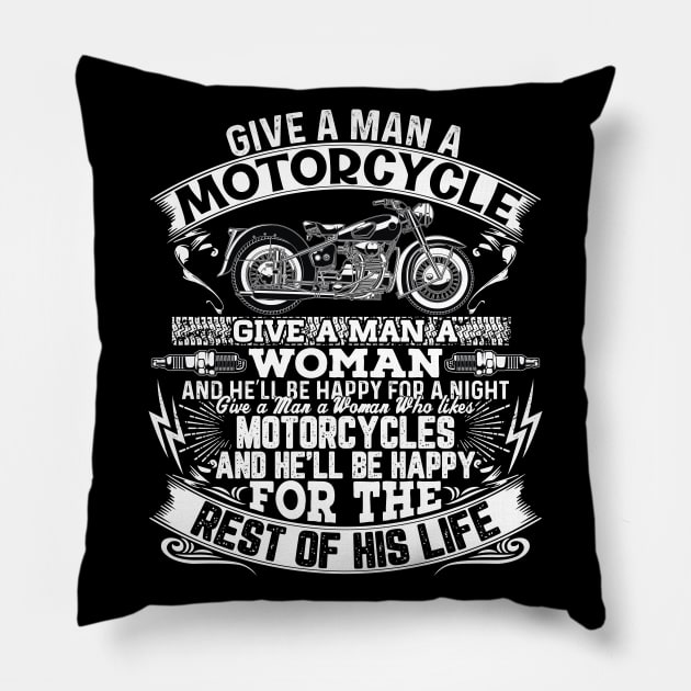 Biker Pillow by UniqueWorld