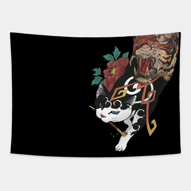 Monmon Japan Cat Monmon Cats Tapestry Teepublic Monmon Japan Cat Monmon Cats Tapestry Teepublic
