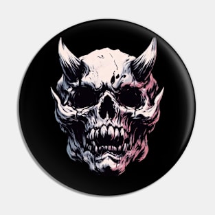 Demon skull pastel Pin