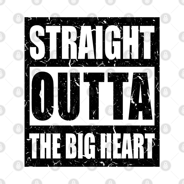 Straight Outta The Big Heart - Houston City, Texas, USA Pride, Distressed Text, Traveler Souvenir Gift For Men, Women & Kids by Art Like Wow Designs