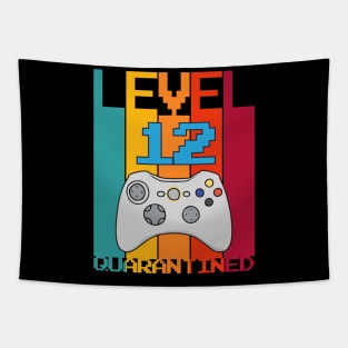 Level 12 Quarantined 12th Video Gamer Quarantine birthday Tapestry