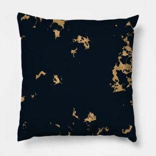 Black and Gold Marble Pillow