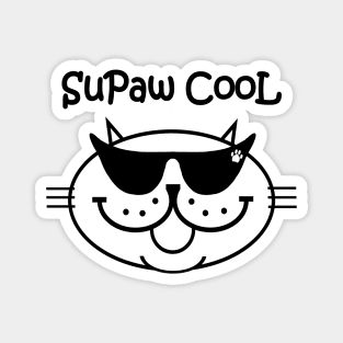 SuPaw CooL - black outline Magnet