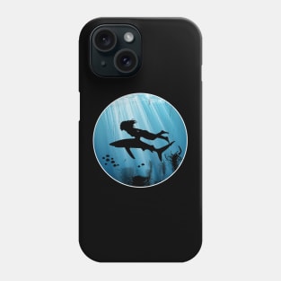 Shark Diver Girl Phone Case