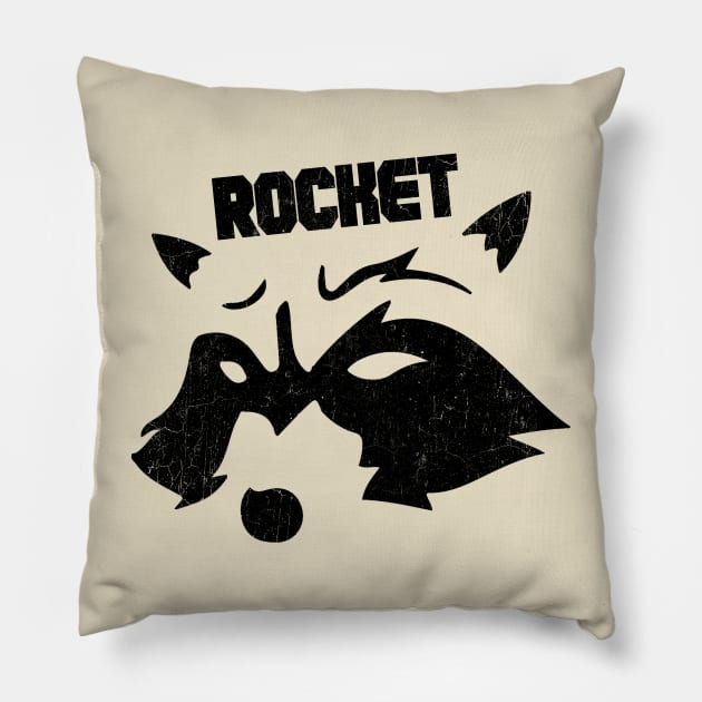 Rocket Raccoon Decal Art Pillow by Helm Store