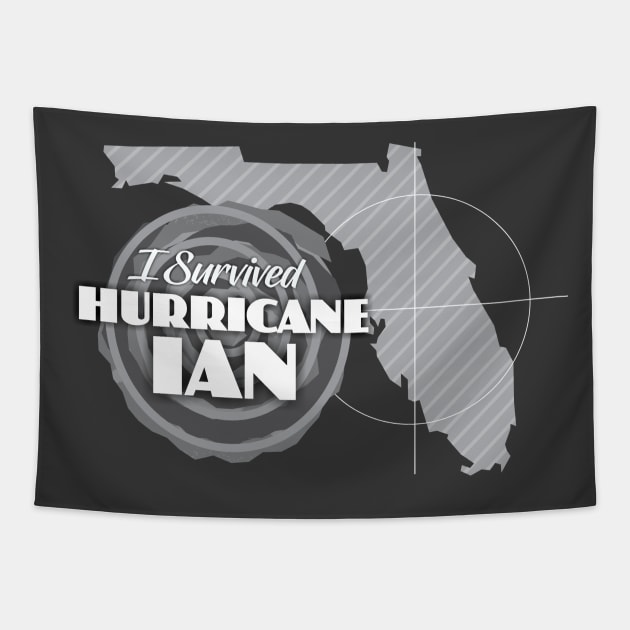 I Survived Hurricane Ian Tapestry by Dale Preston Design