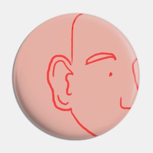 Lineart face Pin