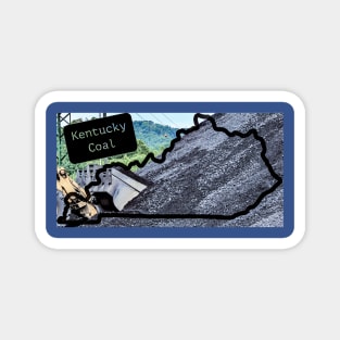 Outline of Kentucky with Coal and Heavy Equipment Magnet