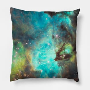 Green Galaxy Pillow