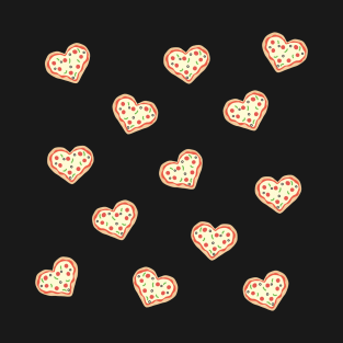 Pizza Heart Pattern T-Shirt