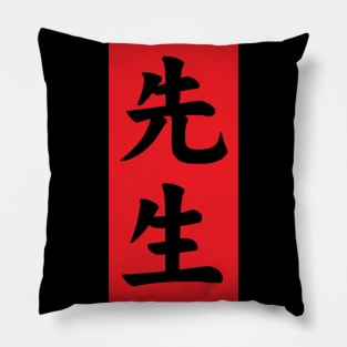 Sensei Japanese Kanji Character Pillow