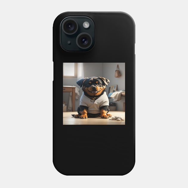 cute Rottweiler Phone Case by MagicHub