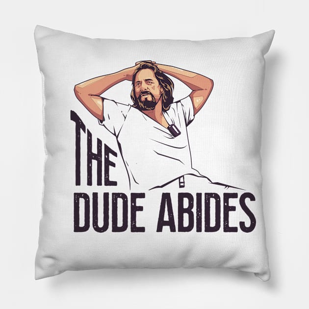 The Dude Abides, The Big Lebowski Pillow by MIKOLTN