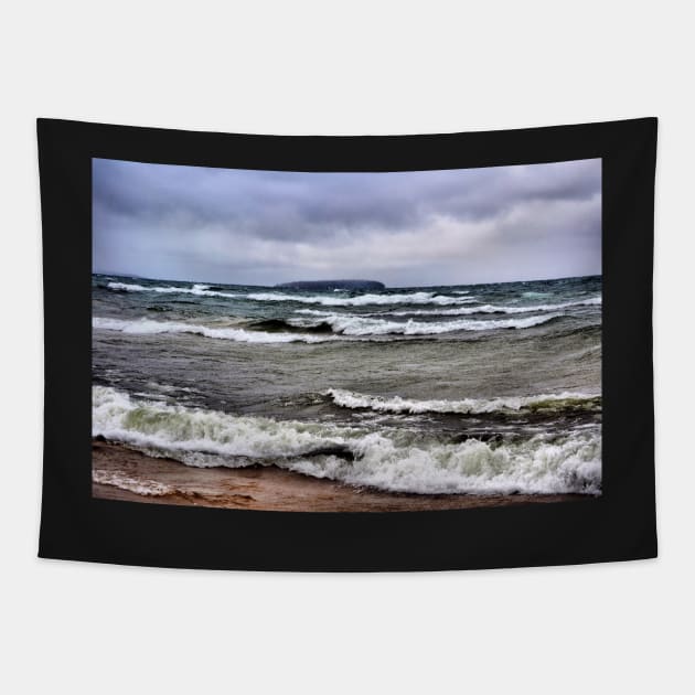 Whitecaps on Superior Tapestry by bgaynor