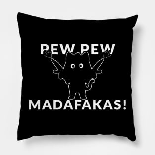 Pew Pew Madafakas Cat Crazy Vintage Funny Cat Owners Pillow